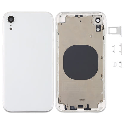 ฝาครอบด้านหลังพร้อมเลนส์กล้องและถาดซิมการ์ดและปุ่มด้านข้างสำหรับ iPhone XR, For iPhone XR (with Side Keys)