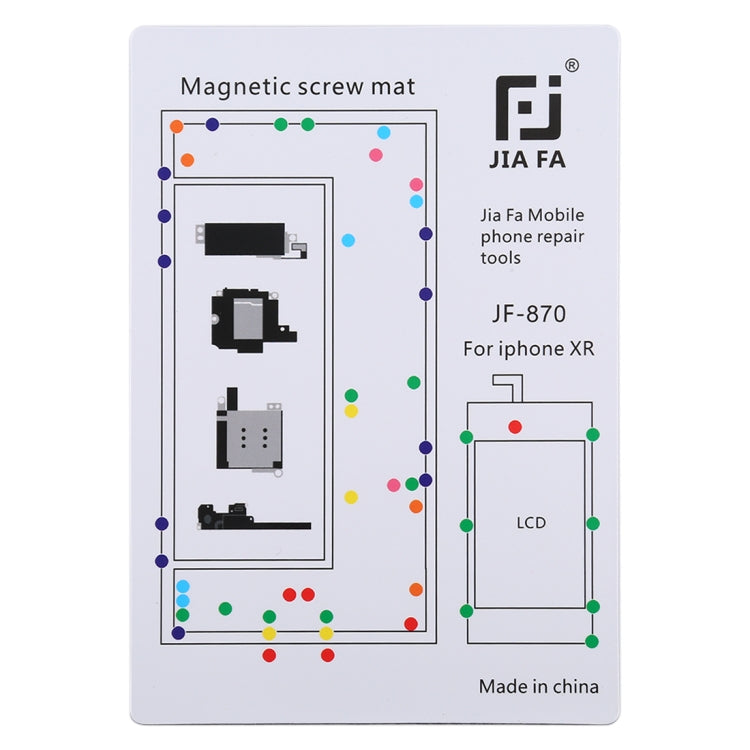 JIAFA JF-870 แผ่นแม่เหล็กสกรูบอร์ดสำหรับ iPhone XR, For iPhone XR