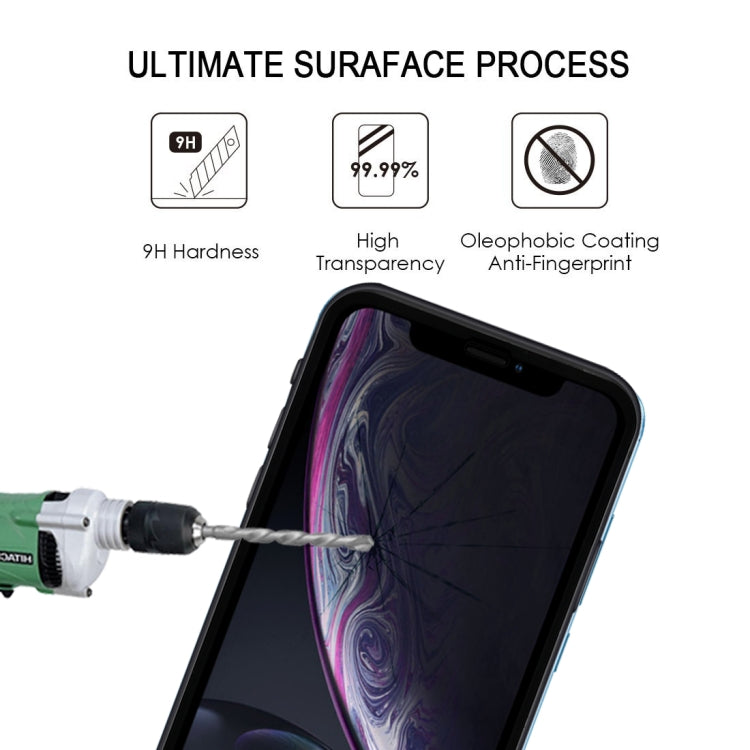 สำหรับ iPhone 11 / XR 9H 2.5D Ultrathin Silk-screen คาร์บอนไฟเบอร์ฟิล์มป้องกันแบบเต็มหน้าจอ, For XR