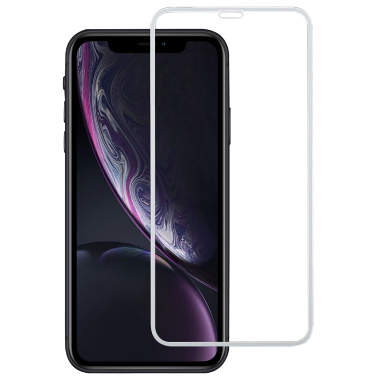 สำหรับ iPhone 11 / XR 9H 2.5D Ultrathin Silk-screen คาร์บอนไฟเบอร์ฟิล์มป้องกันแบบเต็มหน้าจอ, For XR