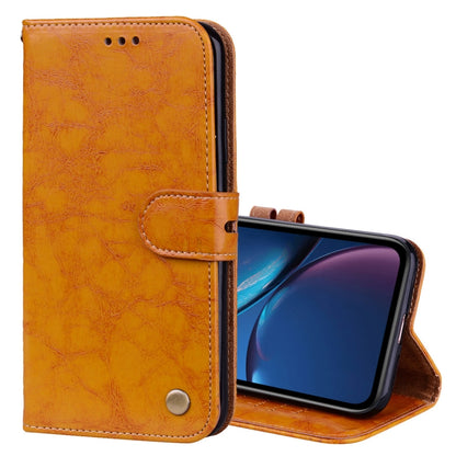 สำหรับ iPhone XR รูปแบบธุรกิจน้ำมันขี้ผึ้งเนื้อซองหนังพลิกแนวนอนพร้อมตัวยึดและช่องเสียบการ์ดและกระเป๋าสตางค์, For iPhone XR