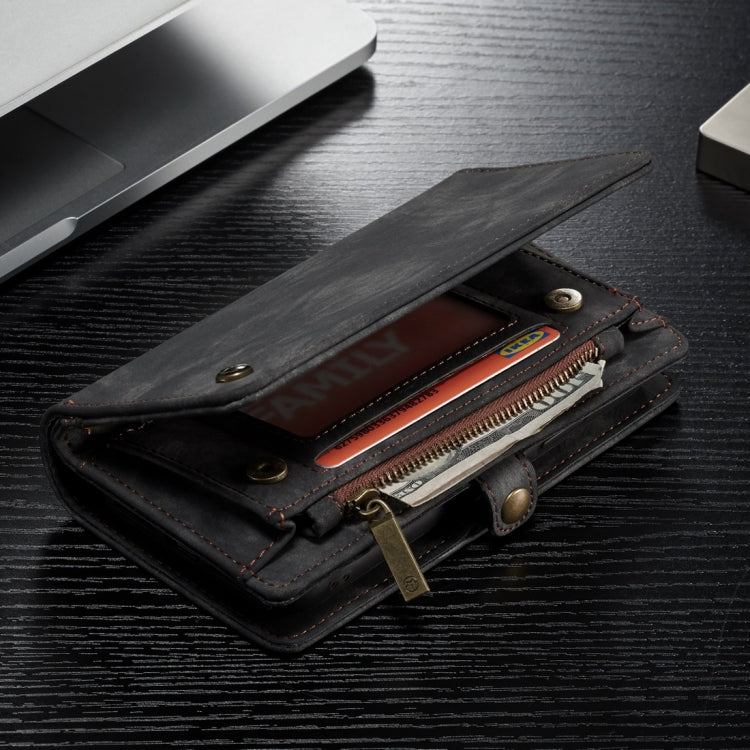 สำหรับ iPhone XR CaseMe ซองหนังพลิกแนวนอนมัลติฟังก์ชั่นที่ถอดออกได้พร้อมช่องเสียบการ์ดและผู้ถือและกระเป๋าสตางค์ซิปและกรอบรูป, For iPhone XR, For iPhone  XR