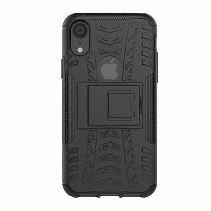 สำหรับ iPhone XR เนื้อยาง TPU + PC เคสกันกระแทกพร้อมตัวยึด, For iPhone XR, For XR