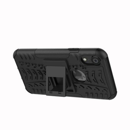 สำหรับ iPhone XR เนื้อยาง TPU + PC เคสกันกระแทกพร้อมตัวยึด, For iPhone XR, For XR