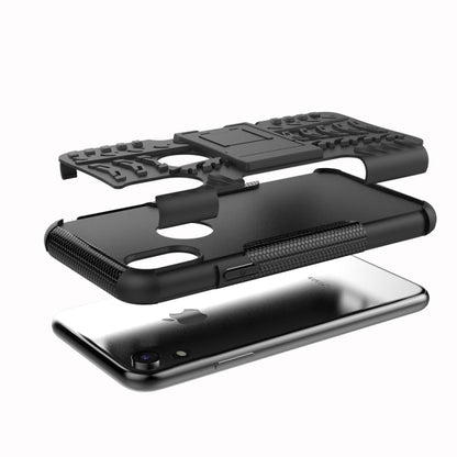 สำหรับ iPhone XR เนื้อยาง TPU + PC เคสกันกระแทกพร้อมตัวยึด, For iPhone XR, For XR
