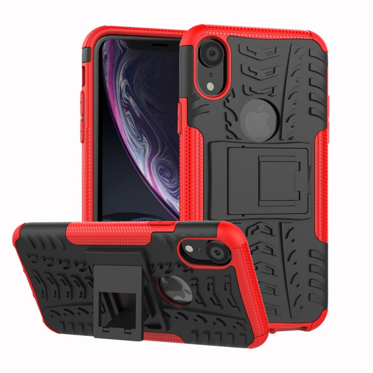 สำหรับ iPhone XR เนื้อยาง TPU + PC เคสกันกระแทกพร้อมตัวยึด, For iPhone XR, For XR