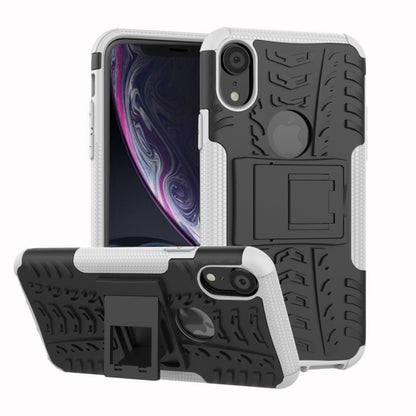 สำหรับ iPhone XR เนื้อยาง TPU + PC เคสกันกระแทกพร้อมตัวยึด, For iPhone XR, For XR
