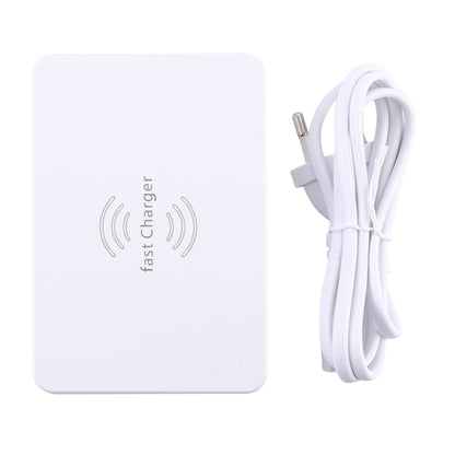 WLX818F 6 in 1 10W QC3.0 การชาร์จแบบไร้สาย USB-C / Type-C + 4 พอร์ต USB ที่ชาร์จพร้อมหน้าจอแสดงผล LCD อัจฉริยะ, ปลั๊ก EU / AU, EU / AU Plug (White)