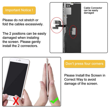 หน้าจอ LCD วัสดุ OLED แบบอ่อนและชุดประกอบ Digitizer สำหรับ iPhone XS, For iPhone XS (Hard OLED)