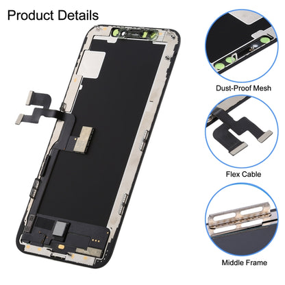 หน้าจอ LCD วัสดุ OLED แบบอ่อนและชุดประกอบ Digitizer สำหรับ iPhone XS, For iPhone XS (Hard OLED)
