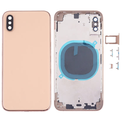 ฝาหลังพร้อมเลนส์กล้องและถาดซิมการ์ดและปุ่มด้านข้างสำหรับ iPhone XS, For iPhone XS (Camera Lens+Side Keys), For iPhone XS with Side keys, For iPhone XS with Card Tray