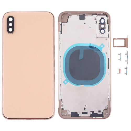ฝาหลังพร้อมเลนส์กล้องและถาดซิมการ์ดและปุ่มด้านข้างสำหรับ iPhone XS, For iPhone XS (Camera Lens+Side Keys), For iPhone XS with Side keys, For iPhone XS with Card Tray