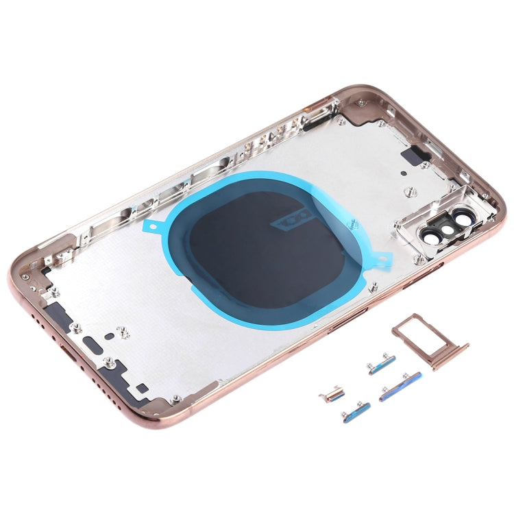 ฝาหลังพร้อมเลนส์กล้องและถาดซิมการ์ดและปุ่มด้านข้างสำหรับ iPhone XS, For iPhone XS (Camera Lens+Side Keys), For iPhone XS with Side keys, For iPhone XS with Card Tray