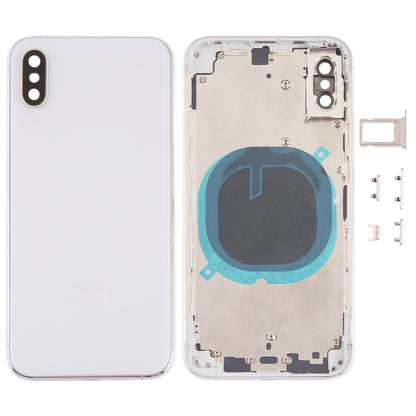 ฝาหลังพร้อมเลนส์กล้องและถาดซิมการ์ดและปุ่มด้านข้างสำหรับ iPhone XS, For iPhone XS (Camera Lens+Side Keys), For iPhone XS with Side keys, For iPhone XS with Card Tray
