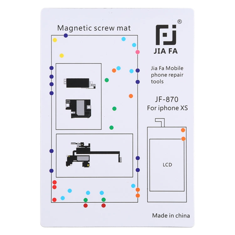 JIAFA JF-870 แผ่นแม่เหล็กสกรูบอร์ดสำหรับ iPhone XS, For iPhone XS