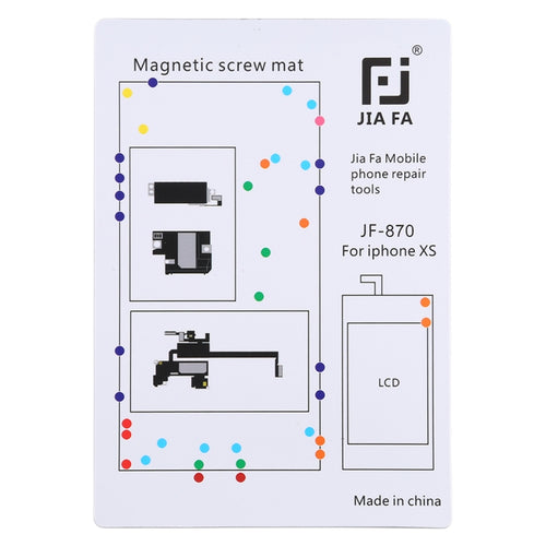 JIAFA JF-870 แผ่นแม่เหล็กสกรูบอร์ดสำหรับ iPhone XS, For iPhone XS