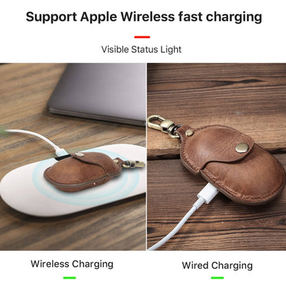 CF1109 สำหรับ Galaxy Buds Crazy Horse Texture Clamshell หูฟังเคสหนังป้องกันพร้อมตะขอ, For Galaxy Buds