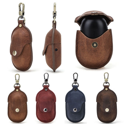 CF1109 สำหรับ Galaxy Buds Crazy Horse Texture Clamshell หูฟังเคสหนังป้องกันพร้อมตะขอ, For Galaxy Buds