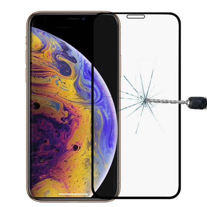 สำหรับ iPhone 11 Pro / XS / X ฟิล์มกระจกนิรภัยป้องกันรอยขีดข่วน 9H 9D Full Screen HD, iPhone XS / X