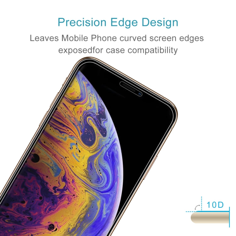 สำหรับ iPhone 11 Pro / XS / X ฟิล์มกระจกนิรภัยป้องกันรอยขีดข่วน 9H 9D Full Screen HD, iPhone XS / X