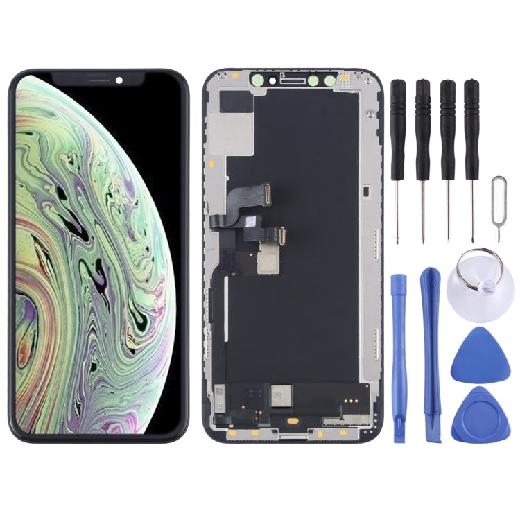 หน้าจอ LCD วัสดุ OLED ดั้งเดิมและชุดประกอบ Digitizer สำหรับ iPhone XS, For iPhone XS (Original)