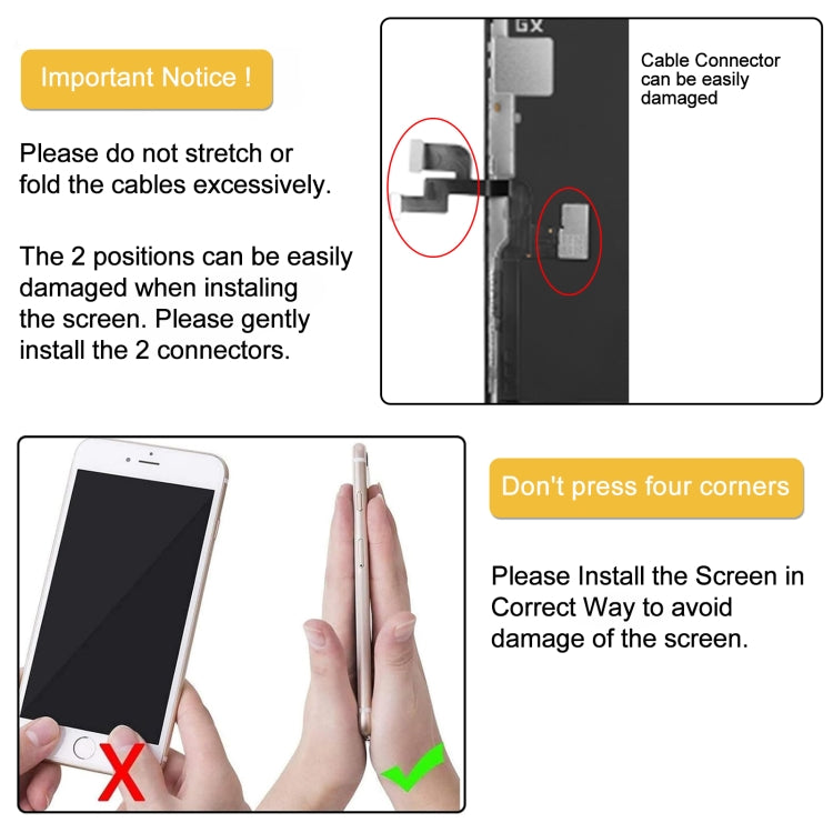 หน้าจอ LCD วัสดุ GX OLED และชุดประกอบ Digitizer สำหรับ iPhone XS, For iPhone XS