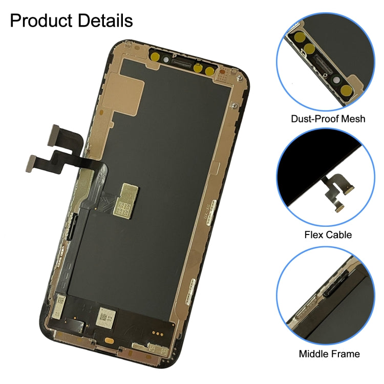 หน้าจอ LCD วัสดุ GX OLED และชุดประกอบ Digitizer สำหรับ iPhone XS, For iPhone XS