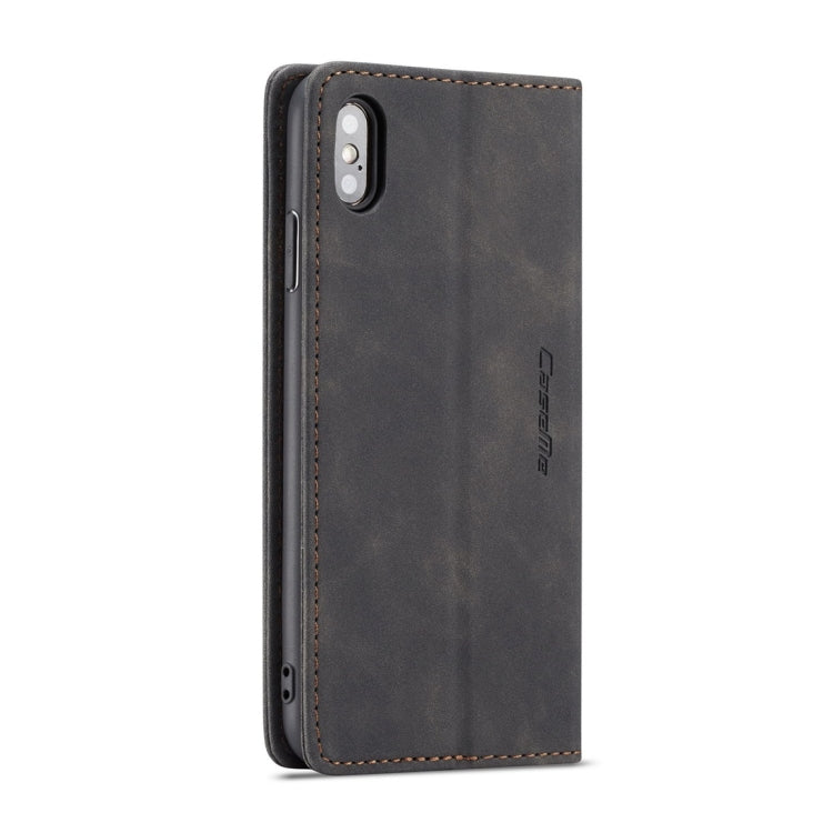 สำหรับ iPhone X / XS CaseMe-013 ซองหนังพลิกแนวนอนแบบมัลติฟังก์ชั่น Retro Frosted พร้อมช่องเสียบการ์ดและที่วางและกระเป๋าสตางค์, For iPhone X / XS