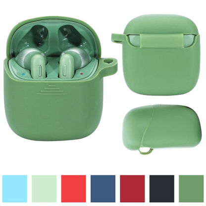 หูฟังไร้สายซิลิโคนสีบริสุทธิ์ป้องกันการล่มสลายสำหรับ JBL TUNE 220TWS