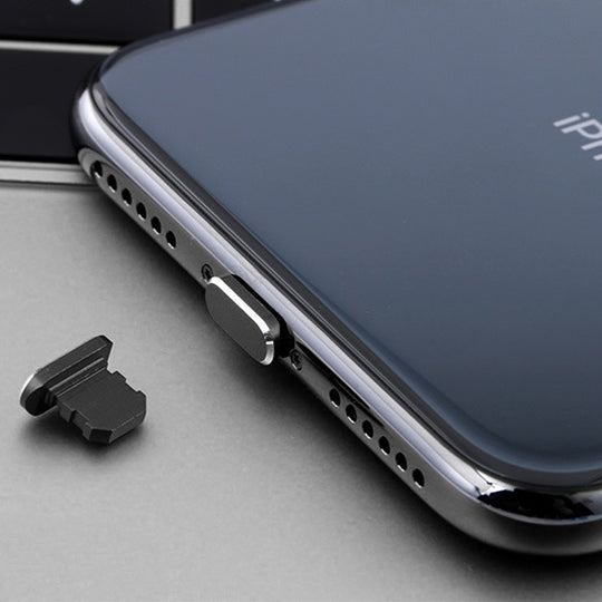 2 ชิ้นสากล 8 Pin ชาร์จพอร์ตโลหะปลั๊กป้องกันฝุ่นสำหรับ iPhone