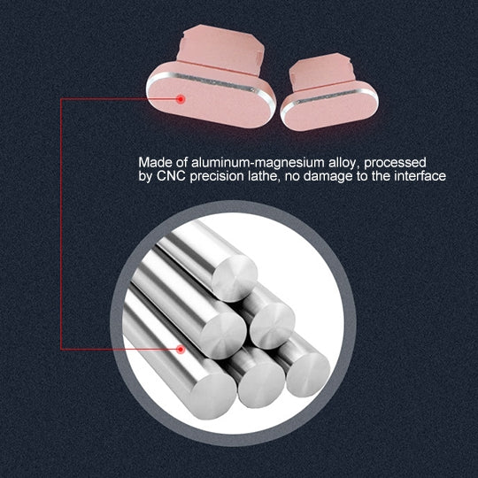 2 ชิ้นสากล 8 Pin ชาร์จพอร์ตโลหะปลั๊กป้องกันฝุ่นสำหรับ iPhone