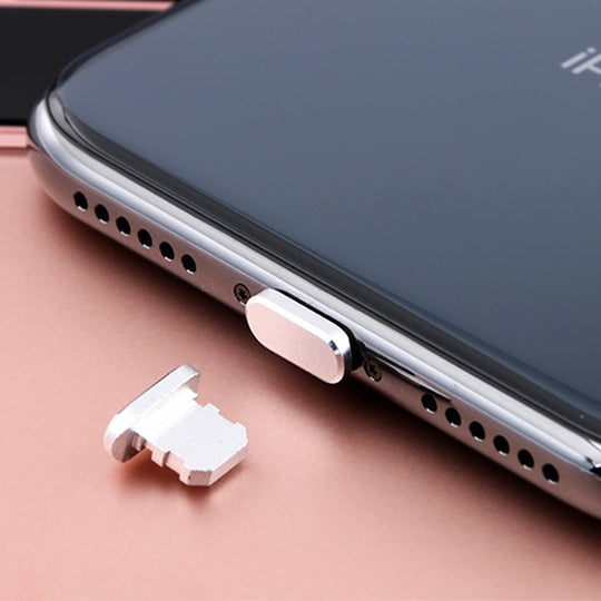 2 ชิ้นสากล 8 Pin ชาร์จพอร์ตโลหะปลั๊กป้องกันฝุ่นสำหรับ iPhone