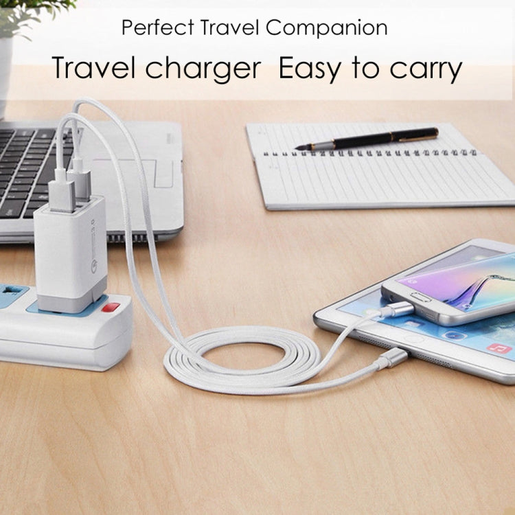 AR-QC-03 2.1A 3 พอร์ต USB ที่ชาร์จแบบชาร์จไฟแบบรวดเร็ว, ปลั๊ก US, AR-QC-03 US, AR-QC-03 US Plug Blue