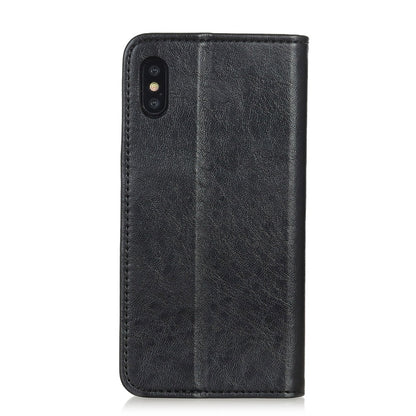 สำหรับ iPhone X / XS Magnetic Retro Crazy Horse Texture ซองหนังแนวนอนพร้อมตัวยึดและช่องเสียบการ์ดและกระเป๋าสตางค์, iPhone X / XS