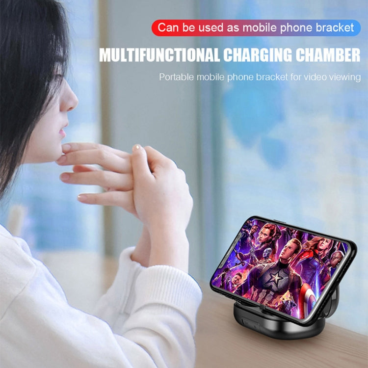 263 TWS CVC8.0 หูฟังบลูทู ธ ตัดเสียงรบกวนพร้อมกล่องชาร์จรองรับระบบสัมผัสและจอแสดงผล LED สามหน้าจอแบตเตอรี่และที่วางโทรศัพท์ & Power Bank & การโทรแบบ HD และระบบสั่งงานด้วยเสียง, 263