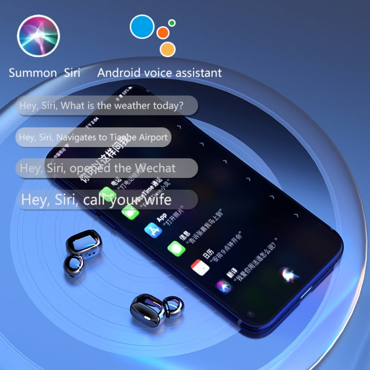 A9 TWS CVC8.0 และ DSP Dual Noise Cancelling หูฟัง Bluetooth พร้อมกล่องชาร์จแม่เหล็กและจอแสดงผลดิจิตอล LED รองรับ Touch & HD Call & Siri & Power Bank, A9