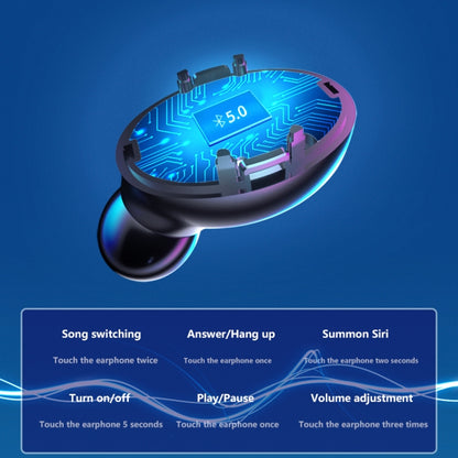 A9 TWS CVC8.0 และ DSP Dual Noise Cancelling หูฟัง Bluetooth พร้อมกล่องชาร์จแม่เหล็กและจอแสดงผลดิจิตอล LED รองรับ Touch & HD Call & Siri & Power Bank, A9