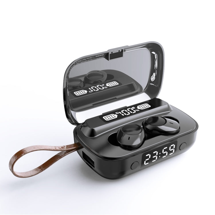 A13 TWS CVC8.0 และ DSP Dual Noise Cancelling หูฟัง Bluetooth แบบสัมผัสพร้อมกล่องชาร์จ, รองรับจอแสดงผลดิจิตอล LED และนาฬิกาและไฟฉายและการโทรแบบ HD และ Siri และ Power Bank, A13