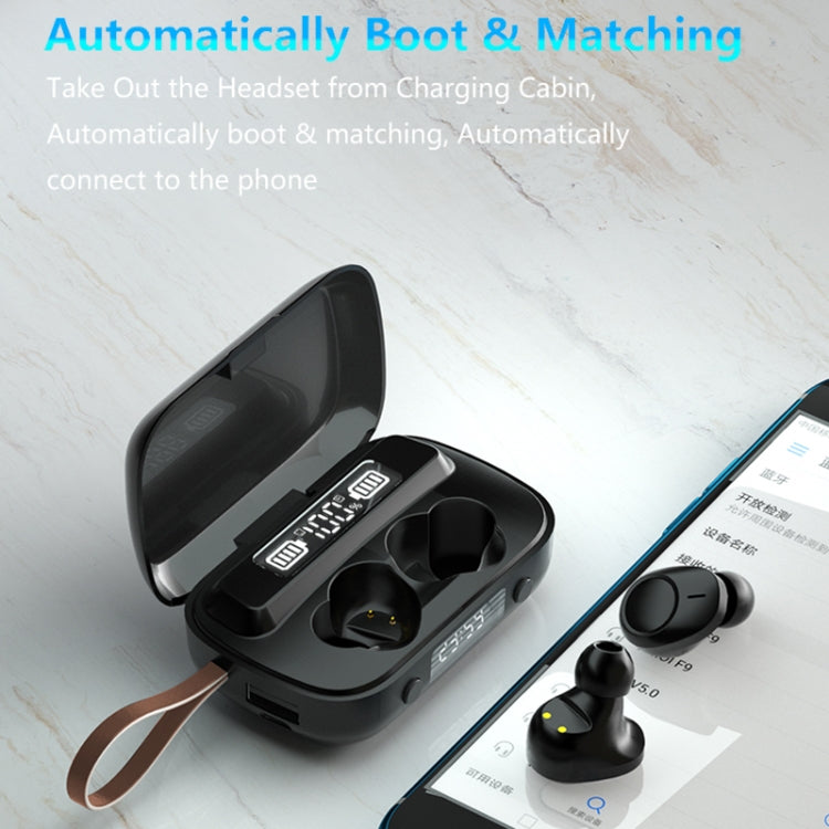 A13 TWS CVC8.0 และ DSP Dual Noise Cancelling หูฟัง Bluetooth แบบสัมผัสพร้อมกล่องชาร์จ, รองรับจอแสดงผลดิจิตอล LED และนาฬิกาและไฟฉายและการโทรแบบ HD และ Siri และ Power Bank, A13