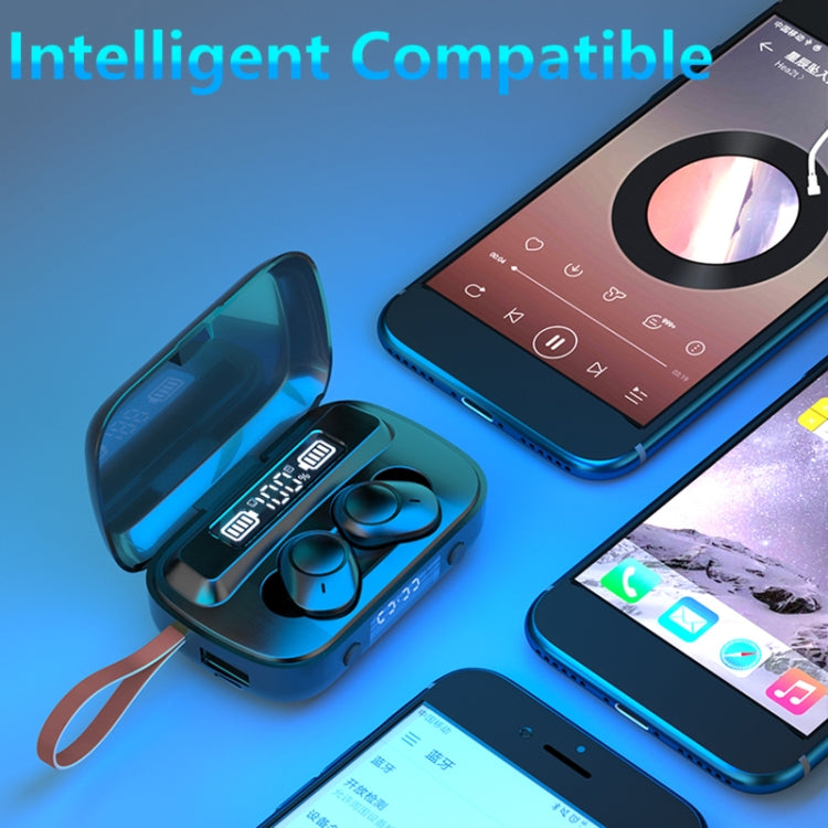 A13 TWS CVC8.0 และ DSP Dual Noise Cancelling หูฟัง Bluetooth แบบสัมผัสพร้อมกล่องชาร์จ, รองรับจอแสดงผลดิจิตอล LED และนาฬิกาและไฟฉายและการโทรแบบ HD และ Siri และ Power Bank, A13
