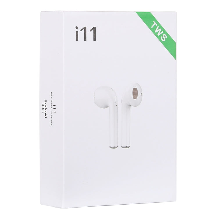 หูฟังสเตอริโอไร้สาย Bluetooth i11TWS V5.0 พร้อมกล่องชาร์จแม่เหล็ก เข้ากันได้กับ iOS และ Android