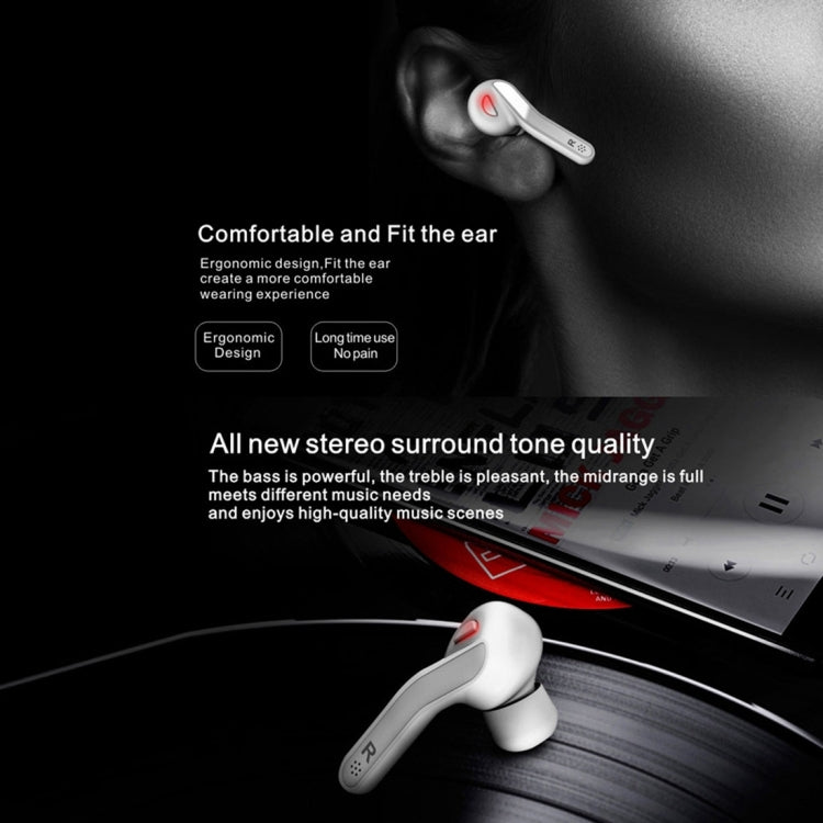 T-88 TWS Bluetooth V5.0 หูฟังสเตอริโอไร้สายพร้อมกล่องชาร์จแม่เหล็ก
