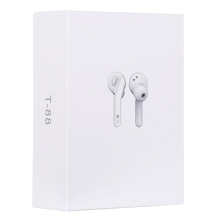 T-88 TWS Bluetooth V5.0 หูฟังสเตอริโอไร้สายพร้อมกล่องชาร์จแม่เหล็ก