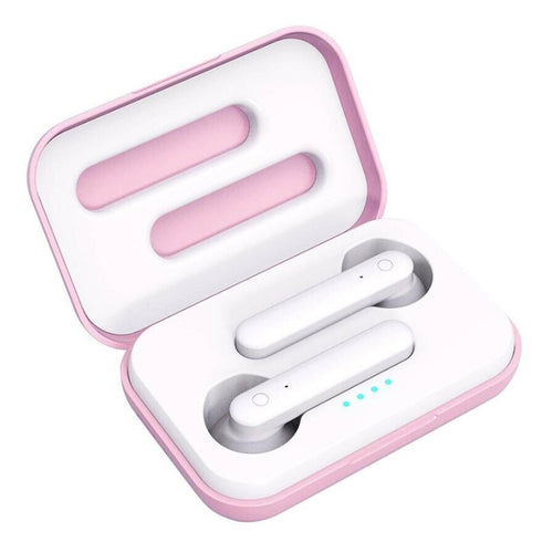 X26 TWS Bluetooth 5.0 หูฟังบลูทูธระบบสัมผัสไร้สายพร้อมกล่องชาร์จแม่เหล็กรองรับระบบสั่งงานด้วยเสียงและการโทร, Pink, Blue, White
