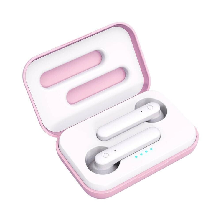 X26 TWS Bluetooth 5.0 หูฟังบลูทูธระบบสัมผัสไร้สายพร้อมกล่องชาร์จแม่เหล็กรองรับระบบสั่งงานด้วยเสียงและการโทร, Pink, Blue, White