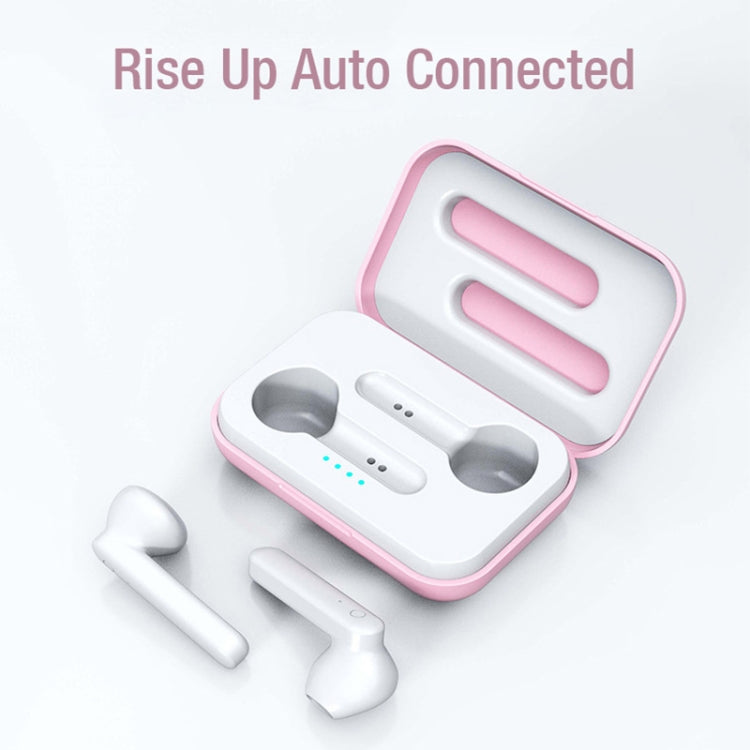 X26 TWS Bluetooth 5.0 หูฟังบลูทูธระบบสัมผัสไร้สายพร้อมกล่องชาร์จแม่เหล็กรองรับระบบสั่งงานด้วยเสียงและการโทร, Pink, Blue, White