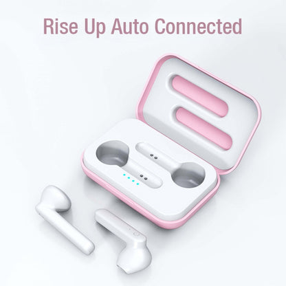X26 TWS Bluetooth 5.0 หูฟังบลูทูธระบบสัมผัสไร้สายพร้อมกล่องชาร์จแม่เหล็กรองรับระบบสั่งงานด้วยเสียงและการโทร, Pink, Blue, White