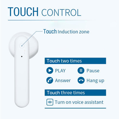 X26 TWS Bluetooth 5.0 หูฟังบลูทูธระบบสัมผัสไร้สายพร้อมกล่องชาร์จแม่เหล็กรองรับระบบสั่งงานด้วยเสียงและการโทร, Pink, Blue, White