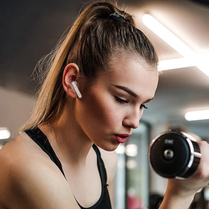 X26 TWS Bluetooth 5.0 หูฟังบลูทูธระบบสัมผัสไร้สายพร้อมกล่องชาร์จแม่เหล็กรองรับระบบสั่งงานด้วยเสียงและการโทร, Pink, Blue, White