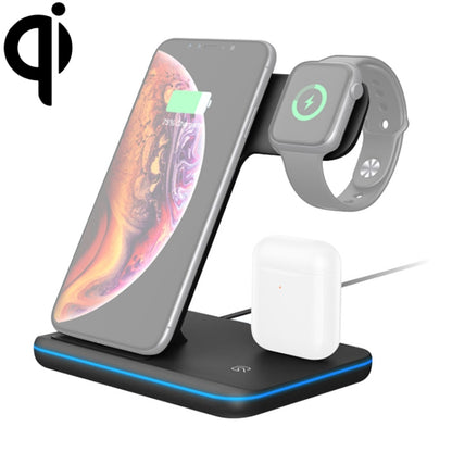 Z5 QI เครื่องชาร์จแม่เหล็กแนวตั้งแบบไร้สายสำหรับโทรศัพท์มือถือและนาฬิกา Apple และ AirPods / Xiaomi Redmi AirDots พร้อมไฟวงแหวนสัมผัส, Z5